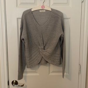Crop top sweater, grey